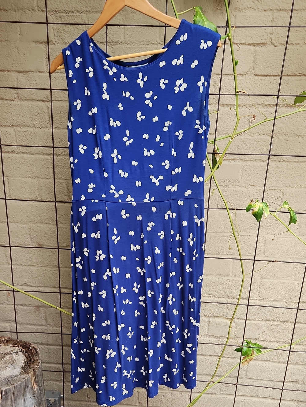 Boden Blue Floral Print Sleeveless A-Line Dress Size 6R